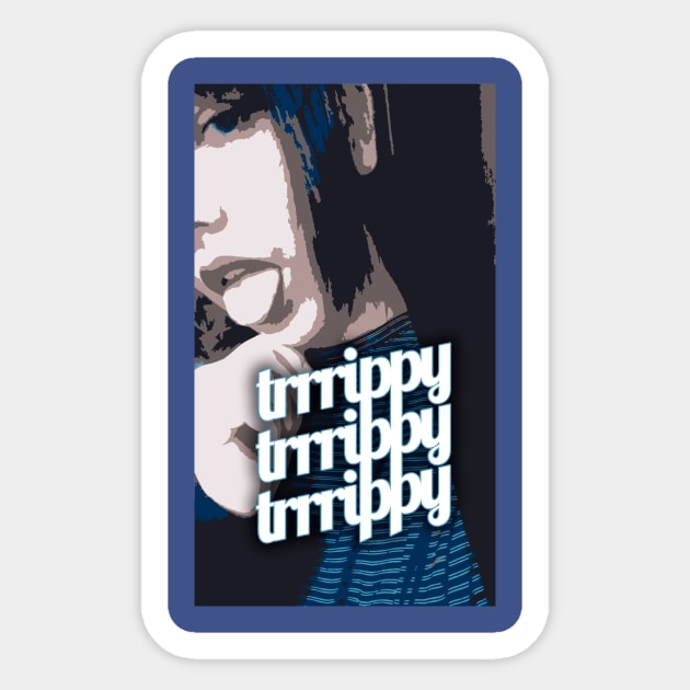 TRRRIPPY - Blue Tongue Sticker by circlenline